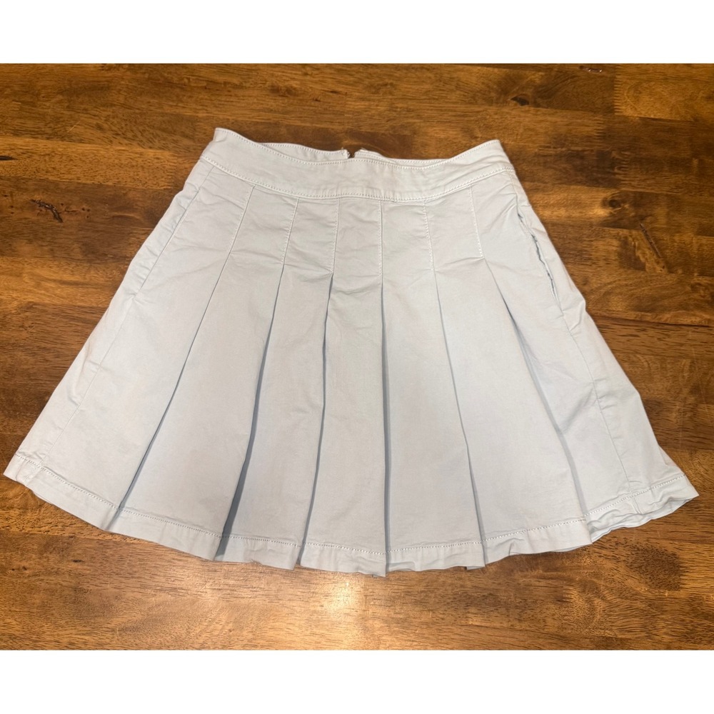 American Eagle Light Blue Pleated Mini Skirt Womens Size 0